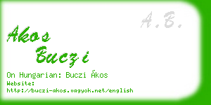 akos buczi business card