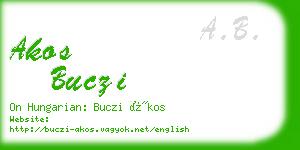 akos buczi business card